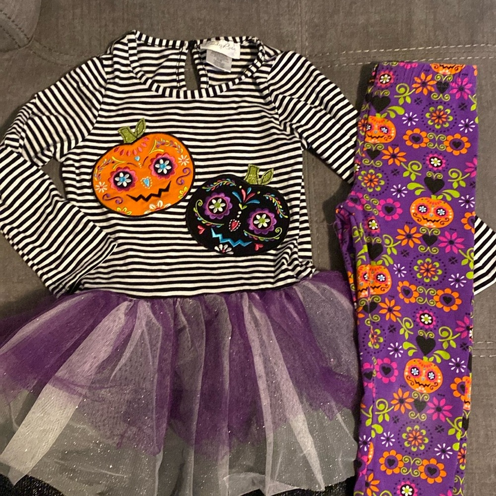 Toddler girls Halloween 2 pc tutu outfit